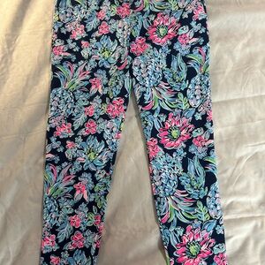 Lilly Pulitzer Luxletic Golf Pants in High Tide Navy Pineapple Paradise size 14